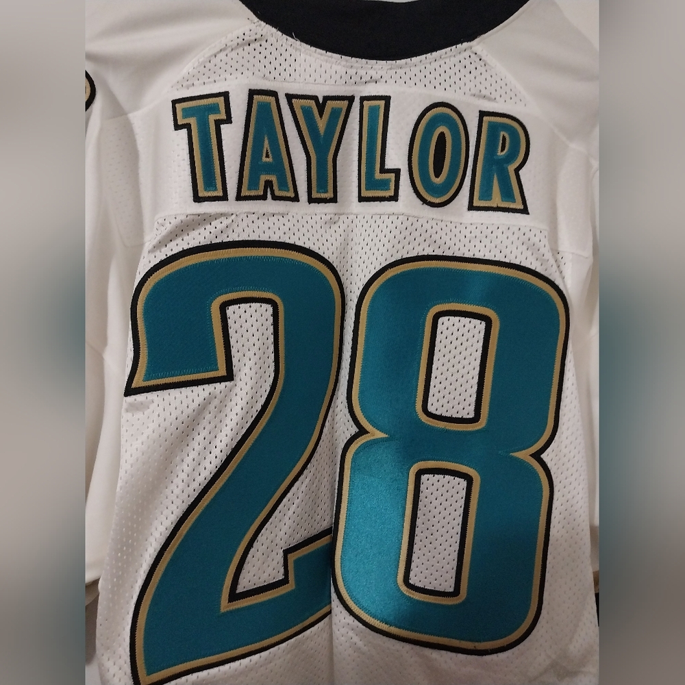 Reebok Authentic Jacksonville Jagaurs Fred Taylor Away Jersey Size 52 - Picture 4 of 10